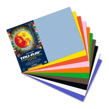 Pacon Pacon Tru-Ray Construction Paper, 12inx18in, Assorted, 50 Sheets 103063